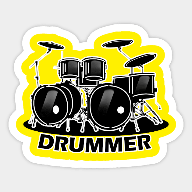 Drummer Sticker by Capturedtee